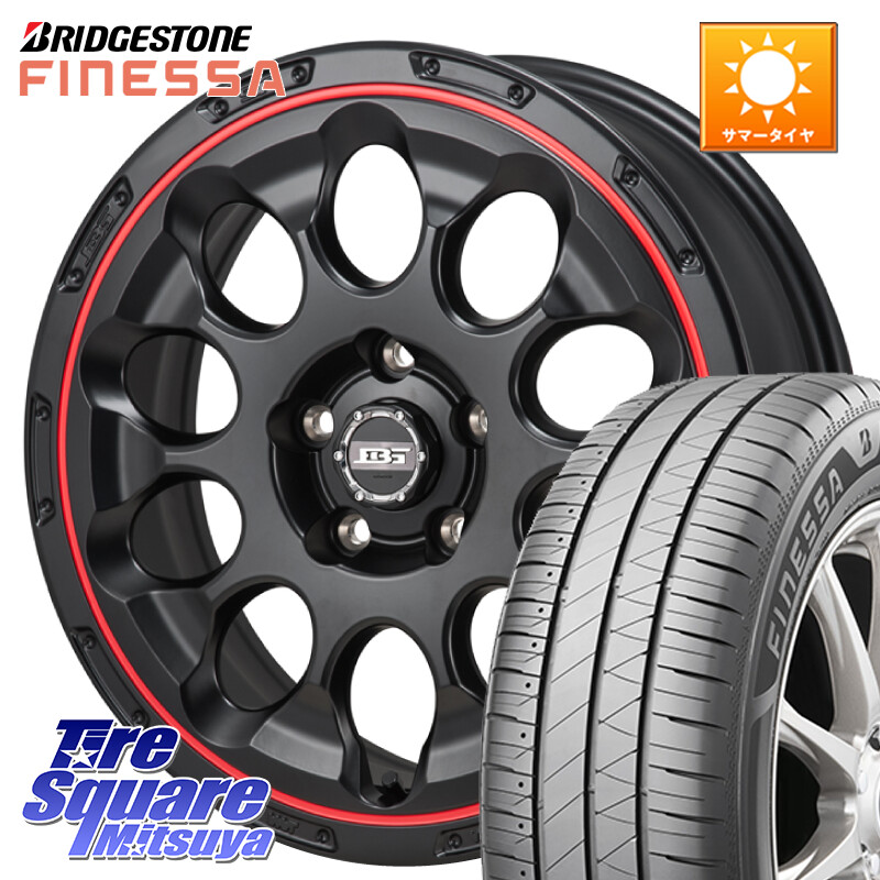 ブリヂストン FINESSA HB01 フィネッサ サマータイヤ 205/50R17Japan三陽 ボトムガルシア CHRONO クロノ BKRED 17X7.0J 38 5穴 114.3 GRヤリスRSノーマルキャリパー オーリス カローラルミオン｜タイヤスクエアミツヤ