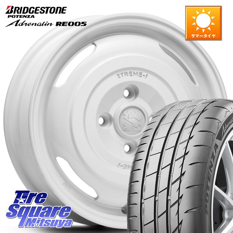 ブリヂストン ポテンザ アドレナリン RE005 Adrenalin【国内正規品】サマータイヤ 165/55R14MLJ JOURNEY ジャーニー XTREME-J エクストリームJ ホイール 14インチ 14X4.5J 43 4穴 100 ハイゼットアゲトラCustom車用※軽自動車専用ホイール※ アルト系 ライフ ゼスト モ｜タイヤスクエアミツヤ