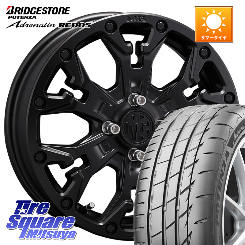 ブリヂストン ポテンザ アドレナリン RE005 Adrenalin【国内正規品】サマータイヤ 195/50R16CRIMSON MG GOLEM Jr ホイール 16インチ 16X6.0J 38 4穴 100 ラウム ポルテ シエンタ ヤリス カスタム前提|タイヤスクエアミツヤ