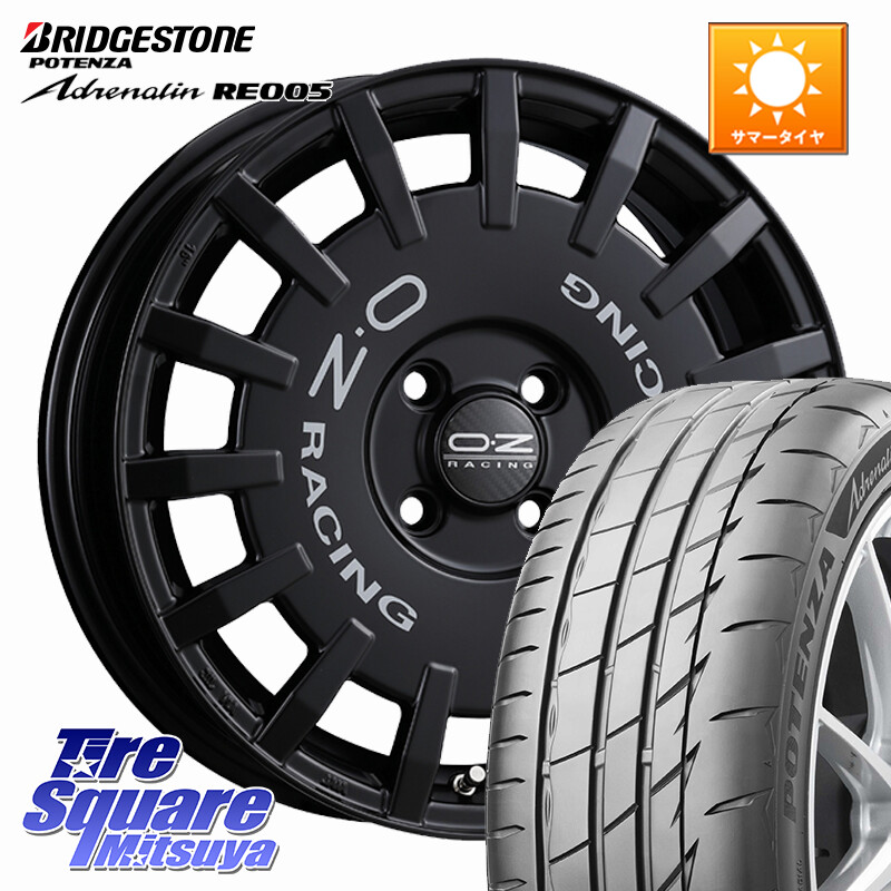 ブリヂストン ポテンザ アドレナリン RE005 Adrenalin【国内正規品】サマータイヤ 195/45R16OZ Rally Racing ラリーレーシング ホイール 16インチ 16X7.0J(FIAT 500) 35 4穴 98 フィアット FIAT 500 500C 500S｜タイヤスクエアミツヤ