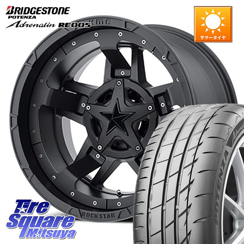 ブリヂストン ポテンザ アドレナリン RE005 Adrenalin【国内正規品】サマータイヤ 205/40R17KMC XD827 ROCKSTAR3 ホイール 17インチ ロックスター3 17X8.0J 35 5穴 114.3｜タイヤスクエアミツヤ