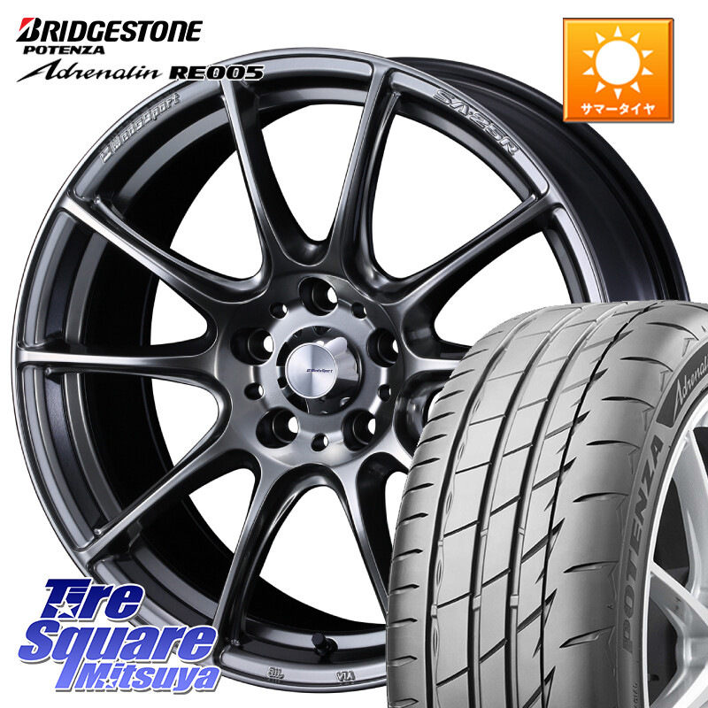 ブリヂストン ポテンザ アドレナリン RE005 Adrenalin【国内正規品】サマータイヤ 245/40R18WEDS WedsSport SA-25R SA25R ウェッズ スポーツ ホイール 18インチ 18X8.5J 50 5穴 114.3 WRX-S4(VBH) WRX S4 インプレッサ WRX｜タイヤスクエアミツヤ