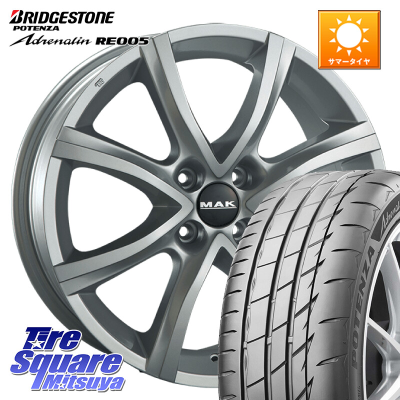 ブリヂストン ポテンザ アドレナリン RE005 Adrenalin【国内正規品】サマータイヤ 205/50R17阿部商会 MAK ANTIBES ホイール 17インチ 17X7.0J(PEUGET 2008 A94) 25 4穴 108 プジョー2008 A94系|タイヤスクエアミツヤ