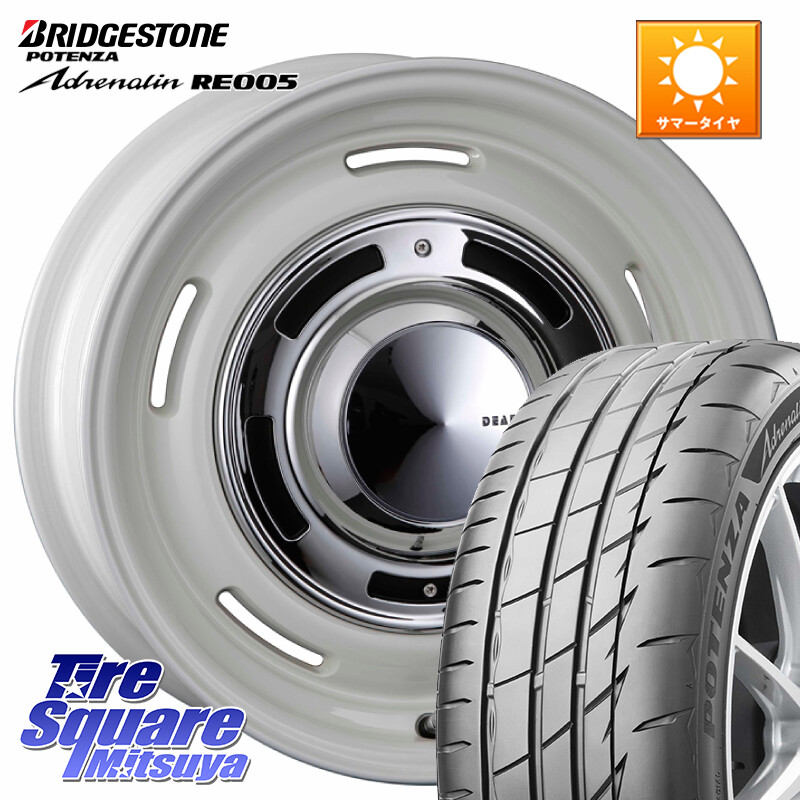 ブリヂストン ポテンザ アドレナリン RE005 Adrenalin【国内正規品】サマータイヤ 165/55R14CRIMSON ディーン クロスカントリー ホワイト 14インチ 14X4.5J 43 4穴 100 ハイゼットアゲトラCustom車用※軽自動車専用ホイール※ アルト系 ライフ ゼスト モコ 日産 アトレ|タイヤスクエアミツヤ
