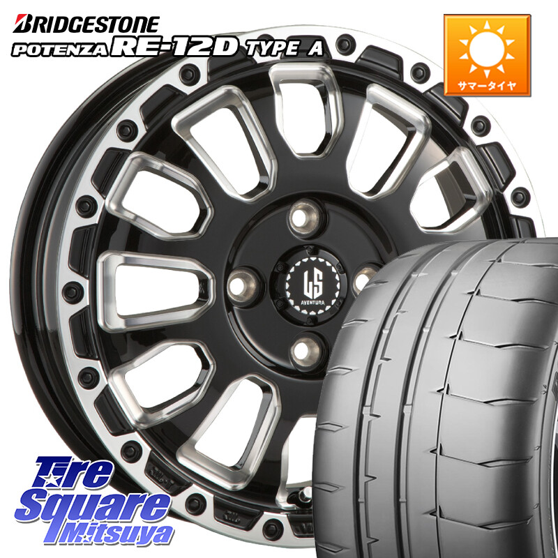 ブリヂストン POTENZA ポテンザ RE-12D TypeA サマータイヤ 205/50R16阿部商会 LA STRADA AVENTURA アヴェンチュラ 16インチ 16X6.0J 40 4穴 100 ロードスターRF アクア｜タイヤスクエアミツヤ