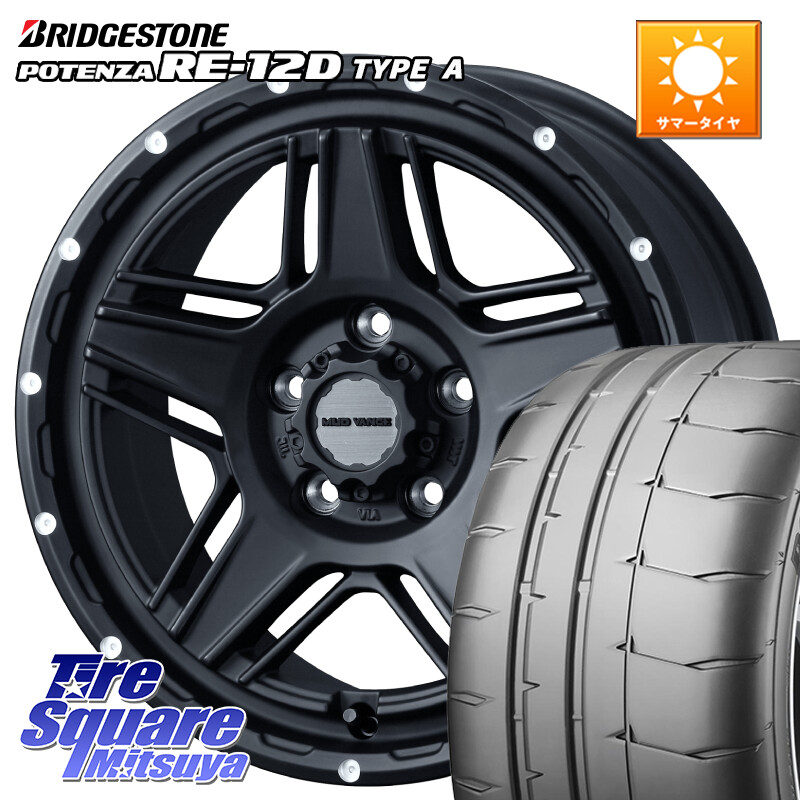 ブリヂストン POTENZA ポテンザ RE-12D TypeA サマータイヤ 205/50R16WEDS 40535 マッドヴァンス07 MUD VANCE 07 BK 16インチ 16X7.0J 38 5穴 114.3｜タイヤスクエアミツヤ