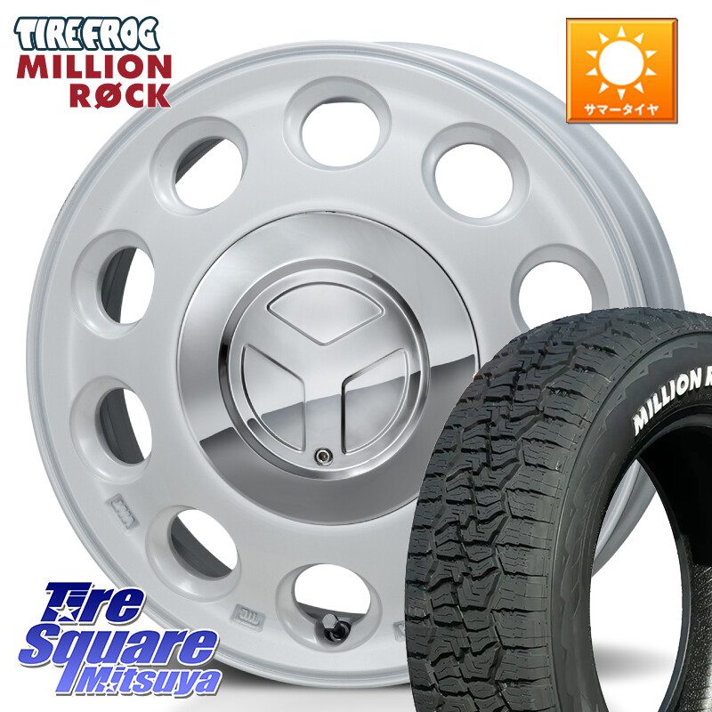 TIRE FROG MILLION ROCK 百万石 オールテレーン ホワイトレター 155/65R14MONZA PIEDINO ピエディーノ 14インチ 14X4.5J 45 4穴 100 N-BOX デリカミニ2WD タント スペーシア サクラ ハイゼットアゲトラCustom車用※軽自動車専用ホイール※ ルークス ROOX 日産 デイズ|タイヤスクエアミツヤ
