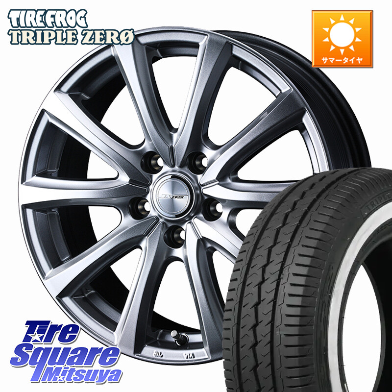 TIRE FROG TRIPLE ZERO ホワイトリボン 215/65R16 109*107WEDS JOKER SMASH ホイール 16インチ ジョーカースマッシュ 16X6.5J 40 5穴 114.3｜タイヤスクエアミツヤ