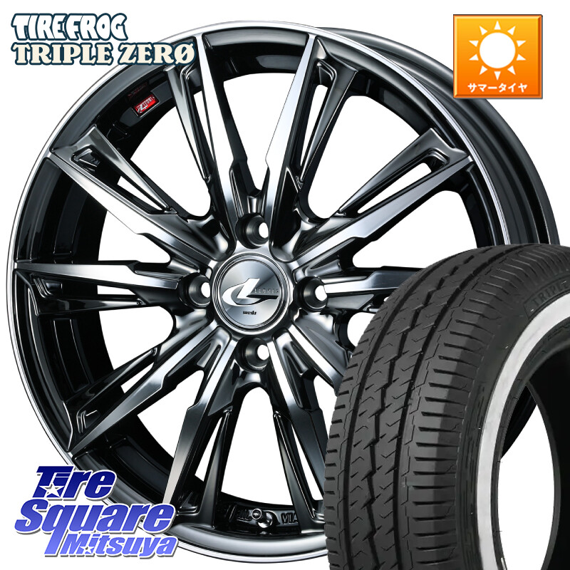 TIRE FROG TRIPLE ZERO ホワイトリボン 155/80R14 88*86WEDS LEONIS レオニス GX ウェッズ ホイール 14インチ 14X4.5J 45 4穴 100 ハイゼットアゲトラCustom車用※軽自動車専用ホイール※｜タイヤスクエアミツヤ 70,241円