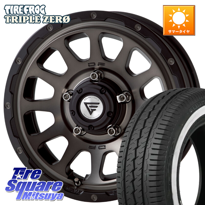 TIRE FROG TRIPLE ZERO ホワイトリボン 215/65R16 109*107DELTA FORCE デルタフォース オーバル ジムニー専用 ホイール 16インチ 16X5.5J 20 5穴 139.7 ジムニー専用(要オーバーフェンダー等)｜タイヤスクエアミツヤ
