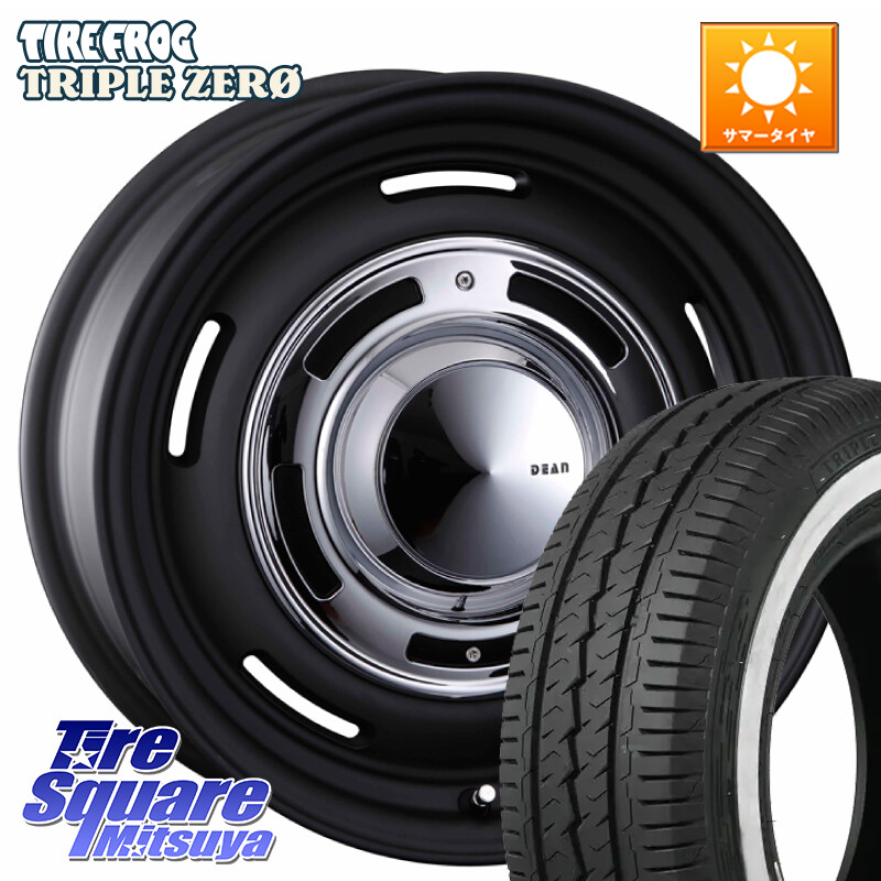 TIRE FROG TRIPLE ZERO ホワイトリボン 155/80R14 88*86CRIMSON ディーン クロスカントリー ブラック 14インチ 14X4.5J 43 4穴 100 ハイゼットアゲトラCustom車用※軽自動車専用ホイール※|タイヤスクエアミツヤ
