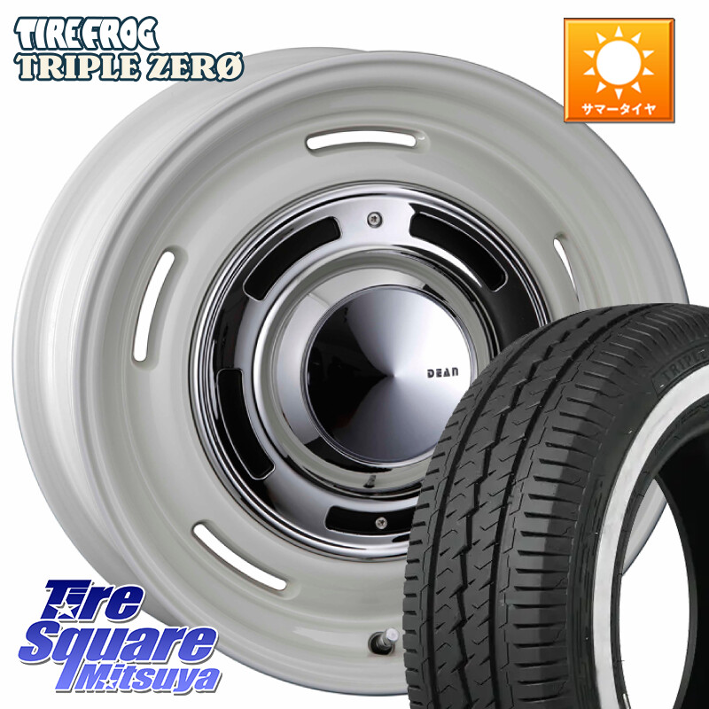 TIRE FROG TRIPLE ZERO ホワイトリボン 155/80R14 88*86CRIMSON ディーン クロスカントリー ホワイト 14インチ 14X4.5J 43 4穴 100 ハイゼットアゲトラCustom車用※軽自動車専用ホイール※|タイヤスクエアミツヤ