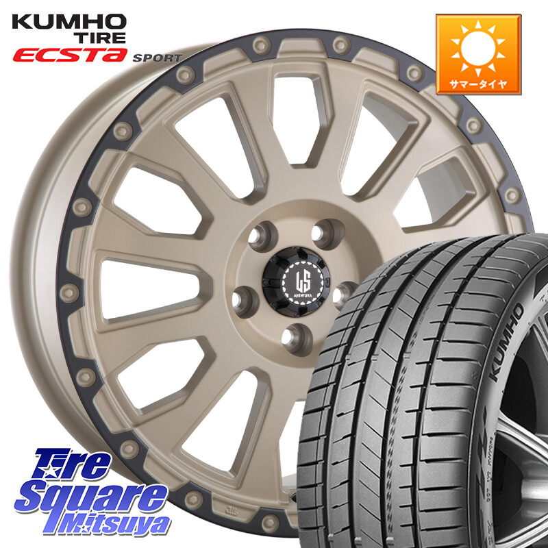 KUMHO ECSTA SPORT PS72 サマータイヤ 225/55R17阿部商会 LA STRADA AVENTURA アヴェンチュラ GAR 17インチ 17X7.5J(MINI F60) 50 5穴 112 MINI ミニ クロスオーバー F60｜タイヤスクエアミツヤ