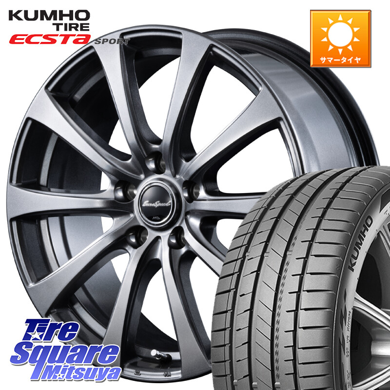 KUMHO ECSTA SPORT PS72 サマータイヤ 225/50R17MANARAY EuroSpeed G10 平座仕様 ホイール 17インチ MID 17X7.0J 47 5穴 114.3 ウィンダム｜タイヤスクエアミツヤ