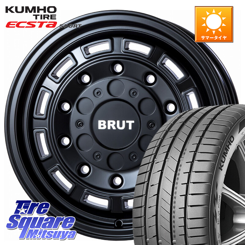 KUMHO ECSTA SPORT PS72 サマータイヤ【欠品次回8月以降】 215/40R17BRUT ブルート BR-70 BR70 ホイール 17インチ 17X7.5J 48 5穴 114.3|タイヤスクエアミツヤ