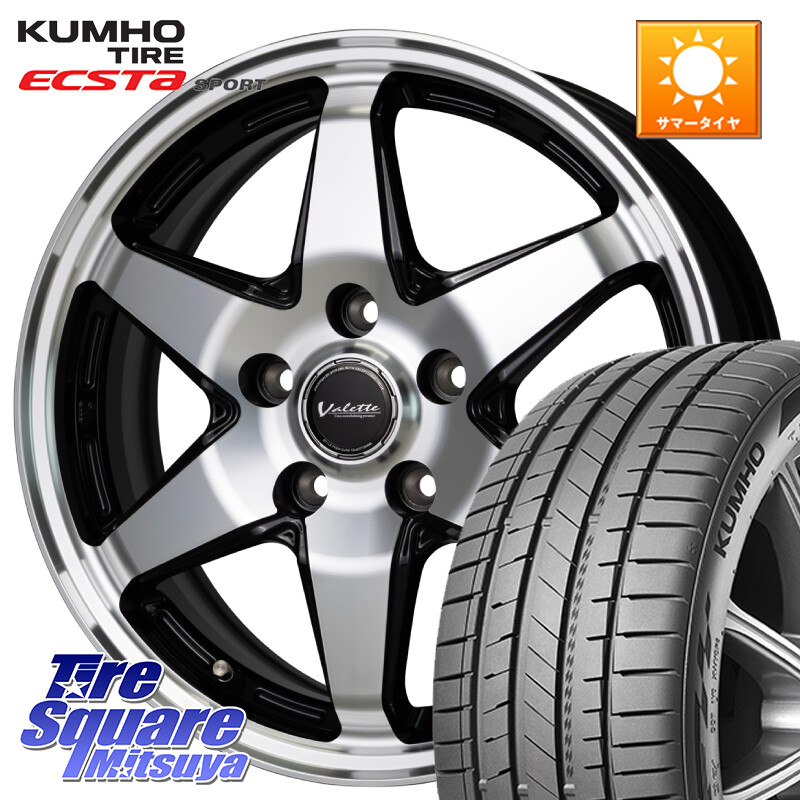 KUMHO ECSTA SPORT PS72 サマータイヤ【欠品次回8月以降】 215/50R17HotStuff Valette ANKRAY アンクレイ ホイール 17インチ 17X7.0J 40 5穴 114.3 ZE1リーフ プリウスアルファ SAI ジェイド シビック インサイト|タイヤスクエアミツヤ