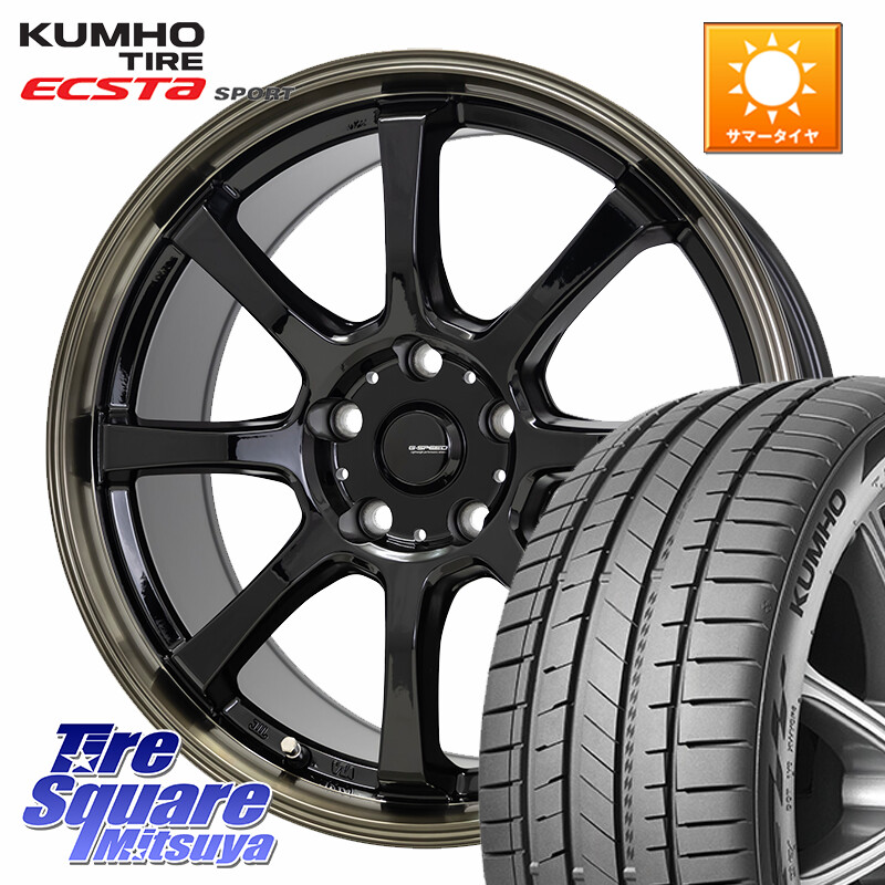 KUMHO ECSTA SPORT PS72 サマータイヤ 235/40R18HotStuff G-SPEED P-08 ホイール 18インチ ジースピード 18X8.0J 42 5穴 114.3 シビック インサイト|タイヤスクエアミツヤ