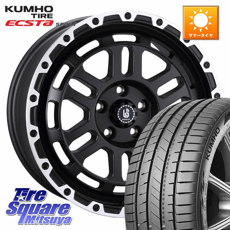 KUMHO ECSTA SPORT PS72 サマータイヤ 225/50R17阿部商会 LA STRADA DISCOVER ホイール 17インチ 17X7.0J 38 5穴 114.3 マークXジオ RX-8 MAZDA|タイヤスクエアミツヤ