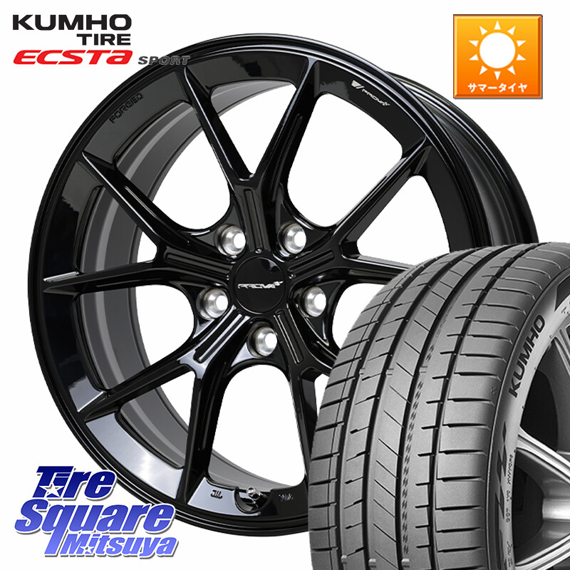 KUMHO ECSTA SPORT PS72 サマータイヤ 225/40R18HotStuff PROVA RAFFINATO プローバ ラフィナート スバル車専用 鍛造ホイール 18インチ 18X8.5J 48 5穴 100 210/A10系カローラ BRZ/86ローダウン車 BRZ GR 86 ハチロク 86 ハチロク|タイヤスクエアミツヤ