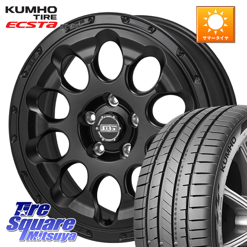 KUMHO ECSTA SPORT PS72 サマータイヤ 215/45R17KOSEI BOTTOM GARCIA CHRONO ホイール 17インチ 17X7.0J 38 5穴 114.3 リーフ LEAF 日産 ブレイド オーリス カローラルミオン｜タイヤスクエアミツヤ