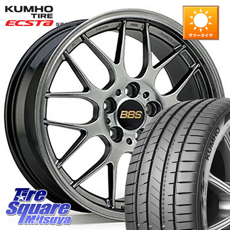 KUMHO ECSTA SPORT PS72 サマータイヤ 215/45R17BBS RG-R 鍛造1ピース ホイール 17インチ 17X7.0J 38 4穴 100 MAZDA2 イスト ist|タイヤスクエアミツヤ