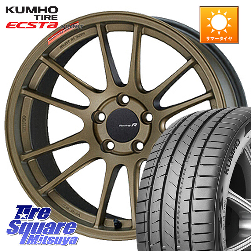 KUMHO ECSTA SPORT PS72 サマータイヤ 225/40R18ENKEI エンケイ Racing Revolution GTC01RR ホイール 18X8.0J 45 5穴 114.3|タイヤスクエアミツヤ
