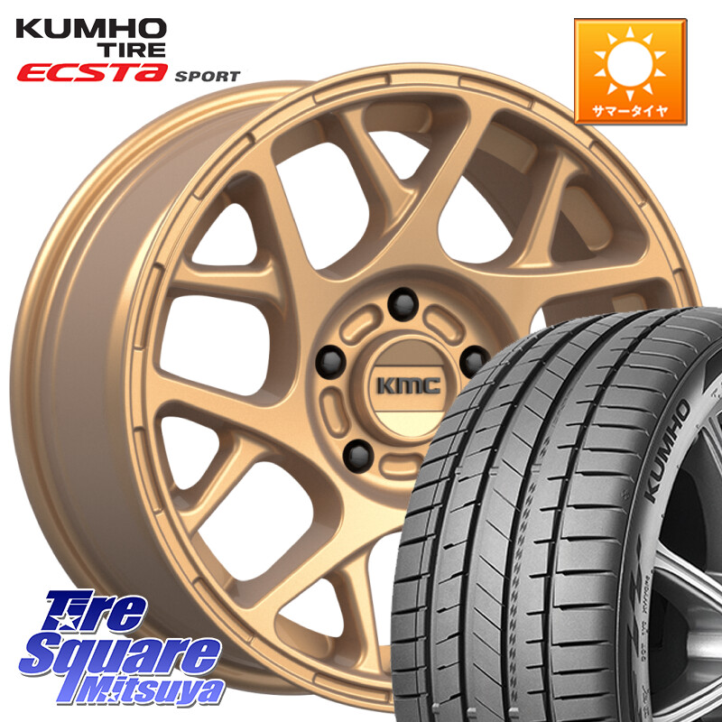 KUMHO ECSTA SPORT PS72 サマータイヤ【欠品次回8月以降】 215/40R17KMC KM708 BULLY ホイール 17インチ 専用Nut別売 17X8.0J 38 5穴 114.3|タイヤスクエアミツヤ