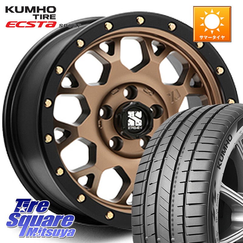 KUMHO ECSTA SPORT PS72 サマータイヤ【欠品次回8月以降】 215/50R17MLJ XJ04 XTREME-J エクストリームJ マットブロンズ ホイール 17インチ 17X7.0J 42 5穴 114.3 ZE1リーフ プリウスアルファ SAI ジェイド シビック インサイト|タイヤスクエアミツヤ