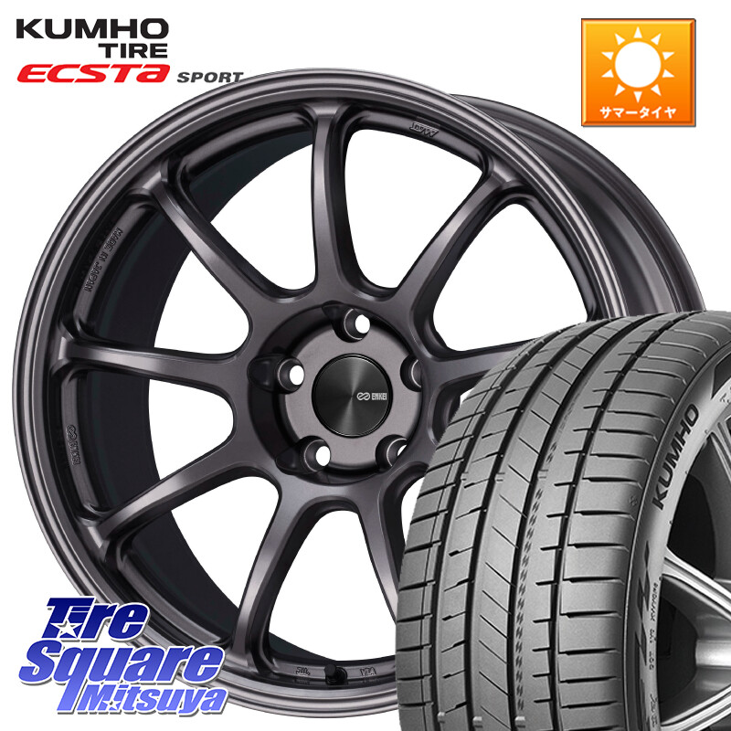 KUMHO ECSTA SPORT PS72 サマータイヤ 255/35R18ENKEI PerformanceLine PF09 ホイール 18インチ 18X9.5J(GR YARIS RZ) 40 5穴 114.3 GRヤリス ローダウン向けチューナーサイズ|タイヤスクエアミツヤ