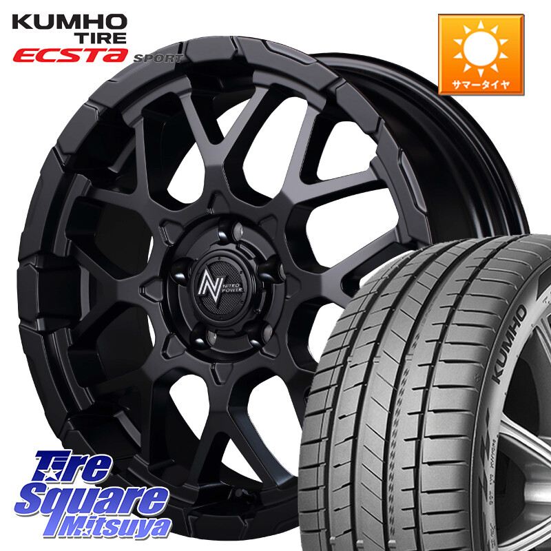 KUMHO ECSTA SPORT PS72 サマータイヤ 215/45R18MANARAY MID ナイトロパワー M28 BULLET-S 18インチ 18X7.0J 42 5穴 114.3 90系ノア/ヴォクシー ZE1リーフ SAI ノア NOAH|タイヤスクエアミツヤ