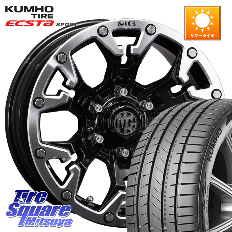 KUMHO ECSTA SPORT PS72 サマータイヤ【欠品次回8月以降】 215/50R17CRIMSON クリムソン GOLEM ゴーレム 17インチ 17X7.0J 32 5穴 114.3｜タイヤスクエアミツヤ