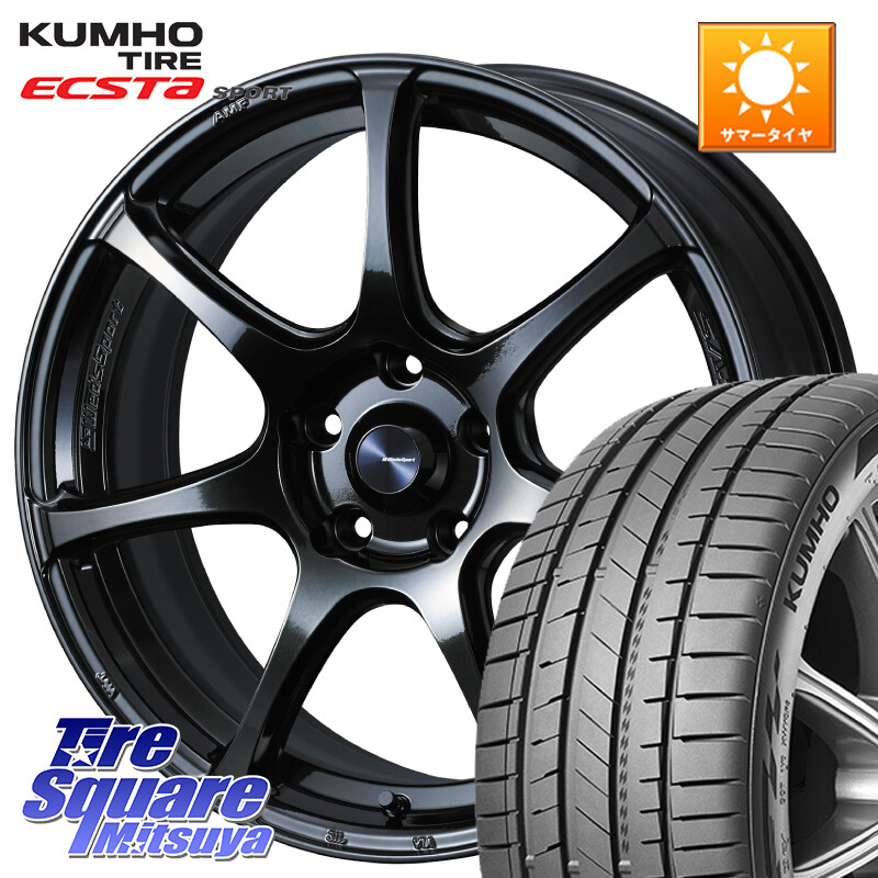 KUMHO ECSTA SPORT PS72 サマータイヤ 245/50R18WEDS WedsSport SA-75R SA75R ウェッズ スポーツ ホイール 18インチ 18X8.0J 42 5穴 114.3 フーガ FUGA 日産 シーマ 日産|タイヤスクエアミツヤ