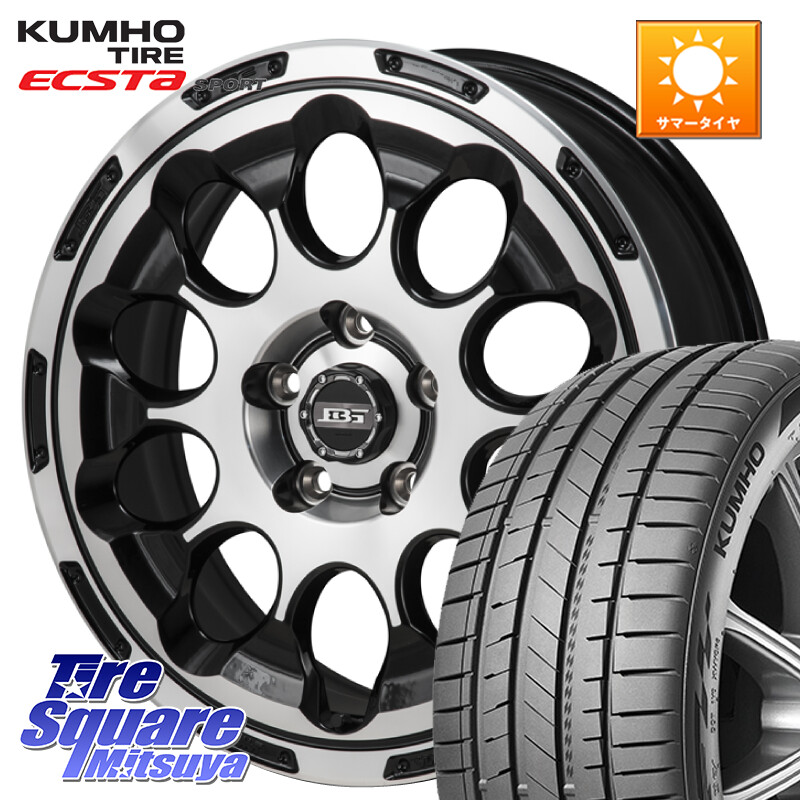 KUMHO ECSTA SPORT PS72 サマータイヤ 225/45R17Japan三陽 ボトムガルシア CHRONO クロノ 17X7.0J 38 5穴 114.3 GRヤリスRSノーマルキャリパー ブレイド オーリス IS レクサス|タイヤスクエアミツヤ
