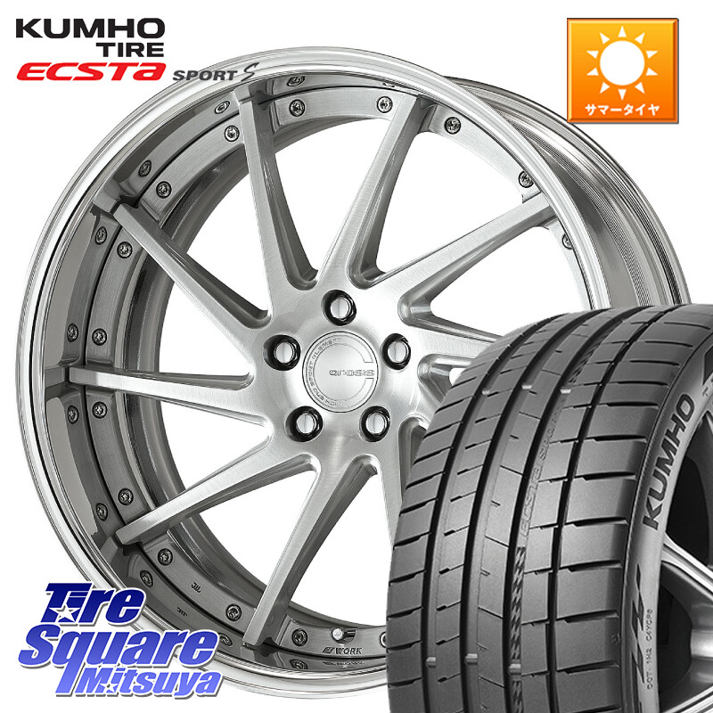 KUMHO ECSTA SPORT S PS72 サマータイヤ 245/35R19WORK GNOSIS CVS O Disk 19インチ 2ピース 19X9.0J 50 5穴 114.3 WRX-S4(VBH) インプレッサ WRX｜タイヤスクエアミツヤ 215,000円
