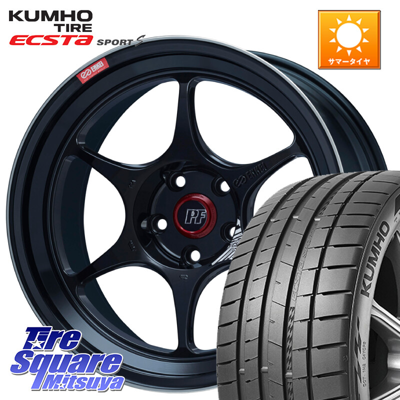 KUMHO ECSTA SPORT S PS72 サマータイヤ 255/35R19ENKEI エンケイ PerformanceLine PF06 BK ホイール 19インチ 19X9.0J(VAB 4POT) 40 5穴 114.3 WRX STI|タイヤスクエアミツヤ