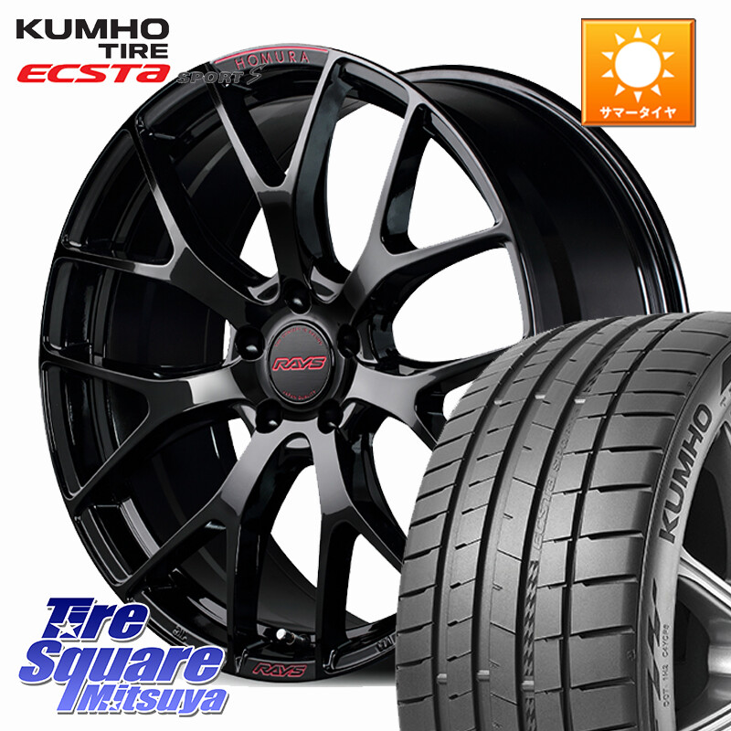 KUMHO ECSTA SPORT S PS72 サマータイヤ 225/35R19RAYS 【欠品次回9~10月】 HOMURA 2x7FT spec-M ホイール 19インチ 19X7.0J 38 5穴 114.3 ZE1リーフ｜タイヤスクエアミツヤ