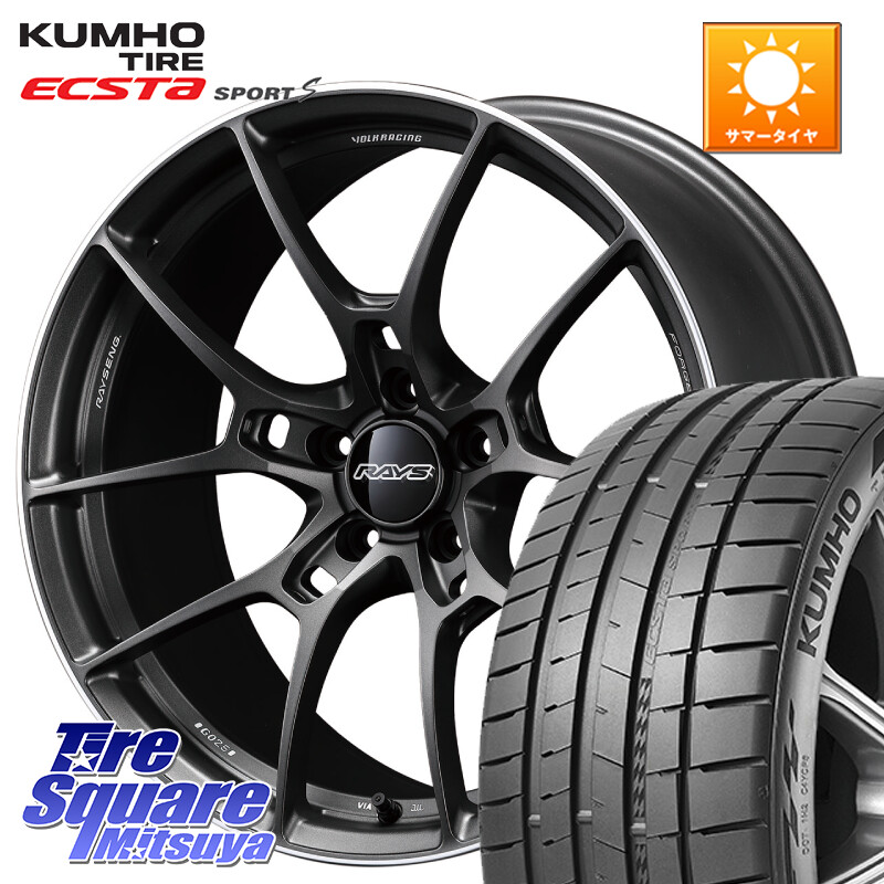 KUMHO ECSTA SPORT S PS72 サマータイヤ 265/30R19RAYS 【欠品次回3~4月】 G025 VOLK RACING 鍛造 ホイール 19インチ 19X9.5J(FL) 44 5穴 120 FL5シビックTypeR要ローダウン｜タイヤスクエアミツヤ