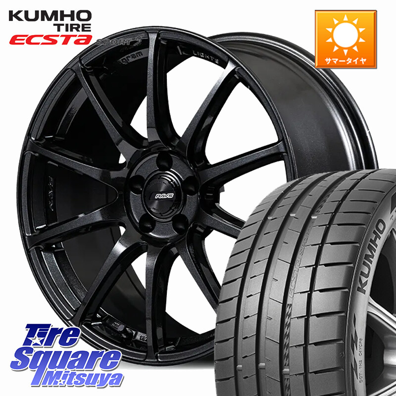 KUMHO ECSTA SPORT S PS72 サマータイヤ 225/35R19RAYS gramLIGHTS 57TR グラムライツ ホイール 18インチ 18X8.0J(86 Brembo) 45 5穴 100 BRZ ブレンボキャリパー|タイヤスクエアミツヤ