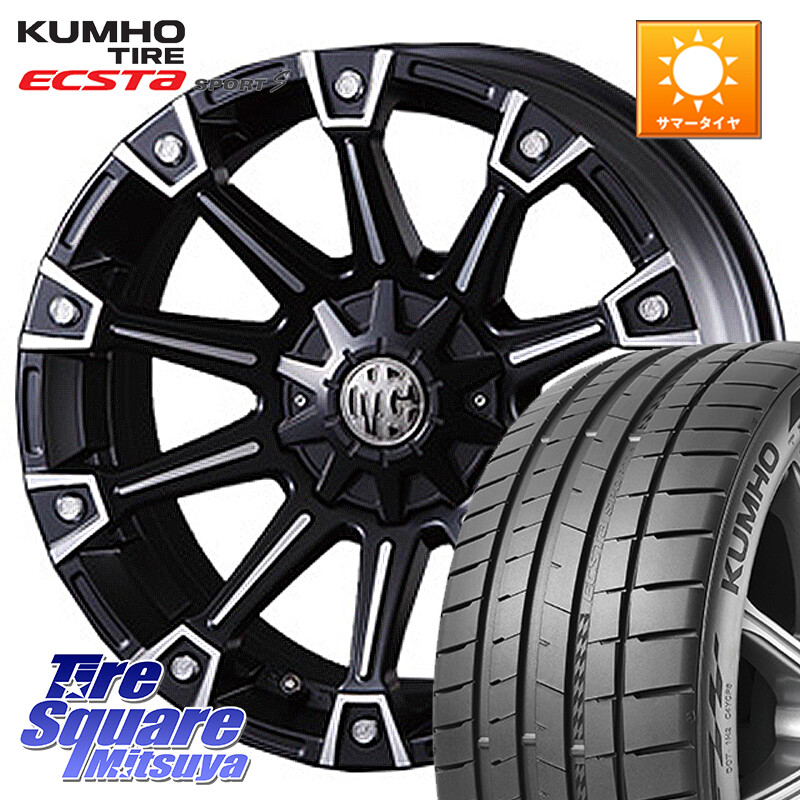 KUMHO ECSTA SPORT S PS72 サマータイヤ 255/40R20CRIMSON クリムソン MONSTER モンスター ホイール 20インチ 20X8.5J 35 5穴 114.3 ヴァンガード｜タイヤスクエアミツヤ