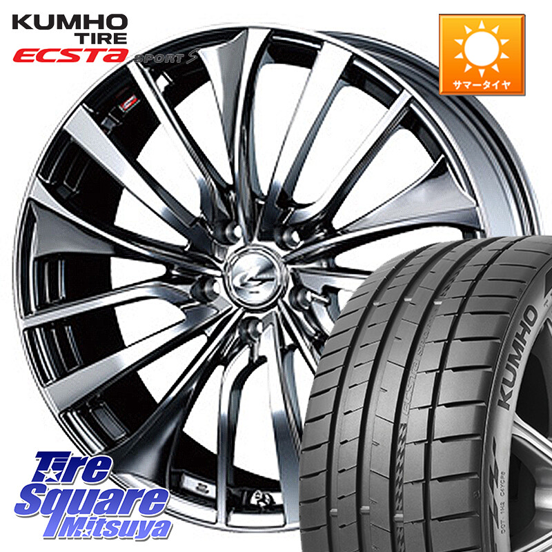 KUMHO ECSTA SPORT S PS72 サマータイヤ 245/35R19WEDS 36381 レオニス VT ウェッズ Leonis ホイール 19インチ 19X8.0J 50 5穴 114.3 WRX-S4(VBH) クラウンマジェスタ アリスト WRX S4 インプレッサ WRX｜タイヤスクエアミツヤ