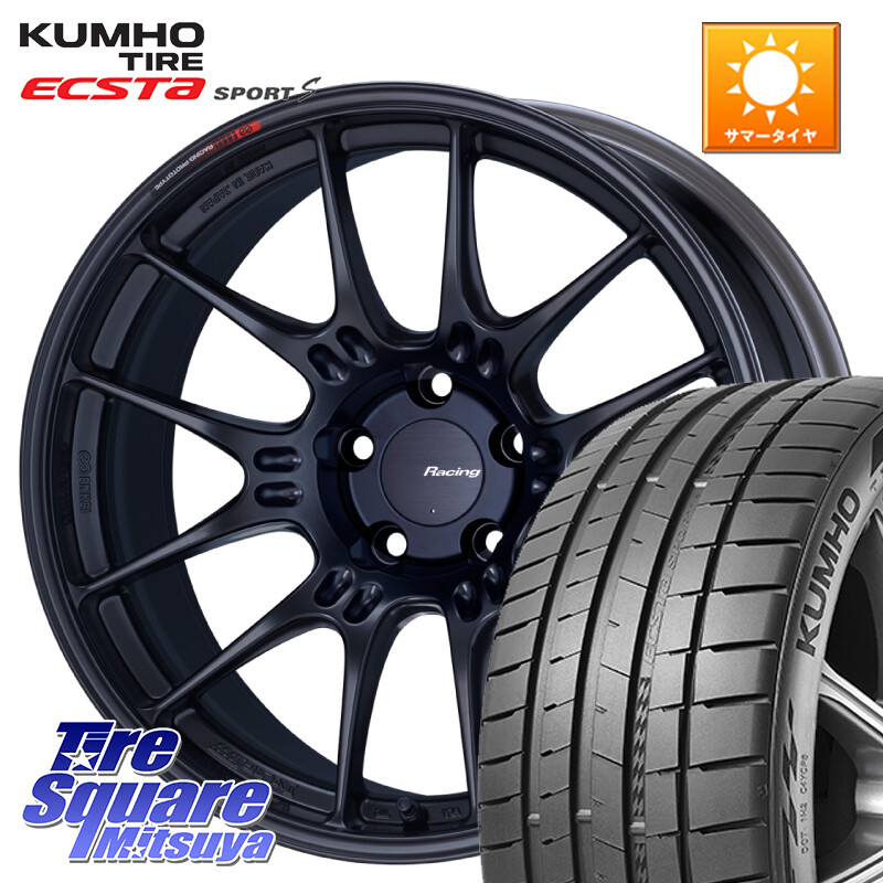 KUMHO ECSTA SPORT S PS72 サマータイヤ 255/35R19ENKEI エンケイ RACING GTC02 BK ホイール 19インチ 19X9.0J(VAB 4POT) 45 5穴 114.3 WRX STI|タイヤスクエアミツヤ