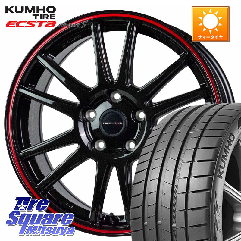 KUMHO ECSTA SPORT S PS72 サマータイヤ 225/35R19HotStuff クロススピード CR6 CR-6 軽量ホイール 18インチ 18X8.0J(86 Brembo) 45 5穴 100 BRZ ブレンボキャリパー｜タイヤスクエアミツヤ