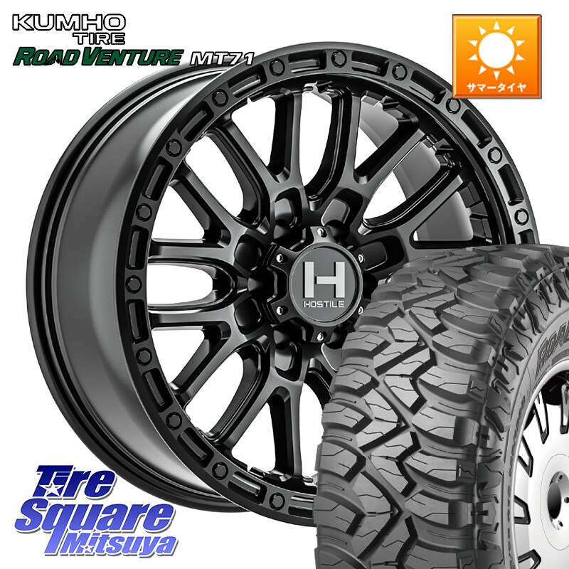 KUMHO ROAD VENTURE MT71 サマータイヤ 285/70R17HOSTILE H135 RIDGE CREST JP SPEC 在庫● ホイール 17インチ ★サマーセール★ 17X8.0J 20 6穴 139.7 Tacoma｜タイヤスクエアミツヤ