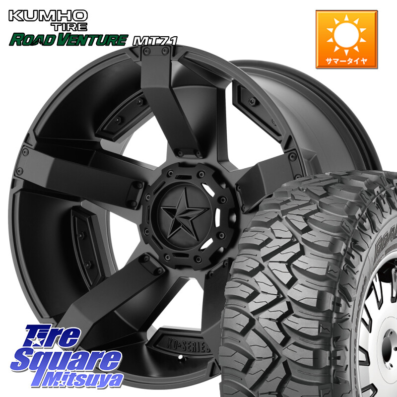 KUMHO ROAD VENTURE MT71 サマータイヤ 285/70R17KMC XD811 ROCKSTAR2 ホイール 17インチ ロックスター2 17X8.0J 35 5穴 127 クライスラー ジープ ラングラー JK系 クライスラー ジープ ラングラー JL系|タイヤスクエアミツヤ