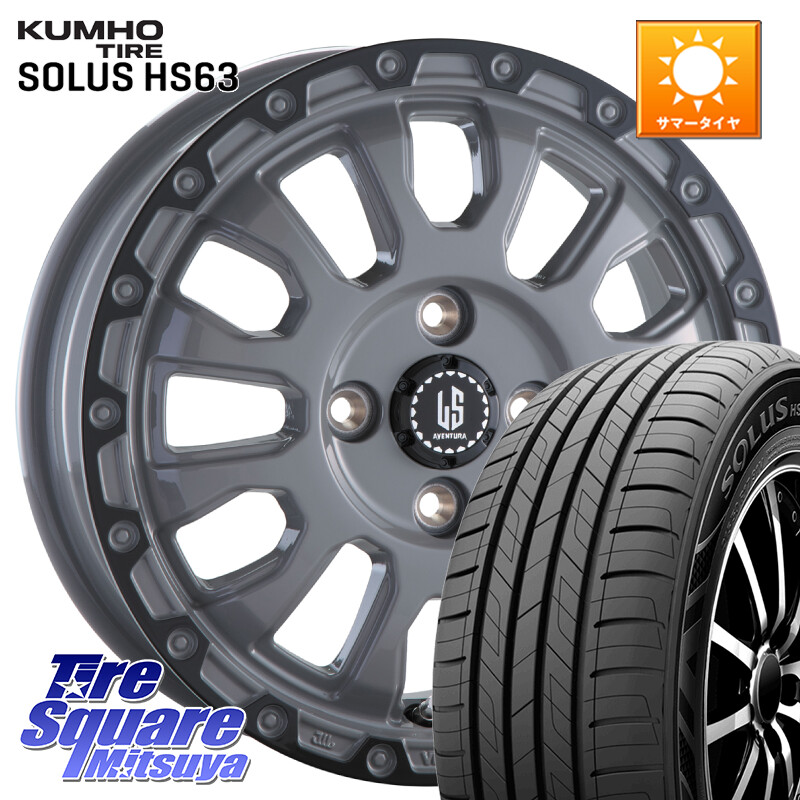 KUMHO SOLUS HS63 サマータイヤ 205/65R16阿部商会 LA STRADA AVENTURA アヴェンチュラ 16インチ 16X6.0J 40 4穴 100 ロッキー ガソリン車 4穴 ライズ ガソリン車 4穴|タイヤスクエアミツヤ