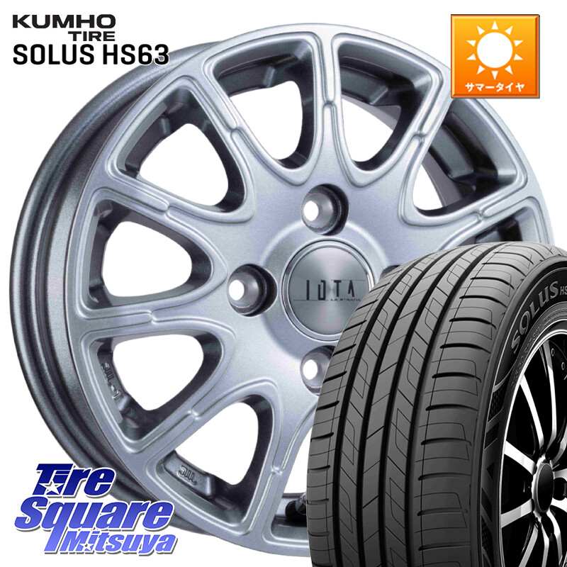 KUMHO SOLUS HS63 サマータイヤ 185/65R15阿部商会 TIRADO IOTA イオタ ホイール 15インチ 15X5.5J 43 4穴 100 アクアクロスオーバー FITクロスター ノート NOTE 日産 アクア イスト ist カローラフィールダー｜タイヤスクエアミツヤ