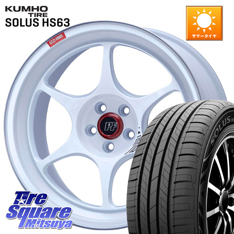 KUMHO SOLUS HS63 サマータイヤ 225/60R17ENKEI エンケイ PerformanceLine PF06 ホイール 17インチ 17X7.5J 45 5穴 100 レガシー レガシィ アウトバック|タイヤスクエアミツヤ
