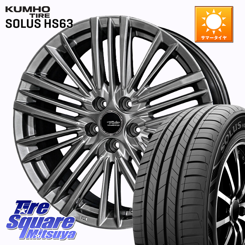 KUMHO SOLUS HS63 サマータイヤ 225/65R17KYOHO 【欠品次回9月末】TAYLOR TL-1 平座仕様(レクサス・トヨタ専用) ホイール 17インチ 17X6.5J 40 5穴 120 40系アルファード/ヴェルファイア レクサスLM ヴェルファイアハイブリッド ヴェルファイア アルファードハイブリッ|タイヤスクエアミツヤ