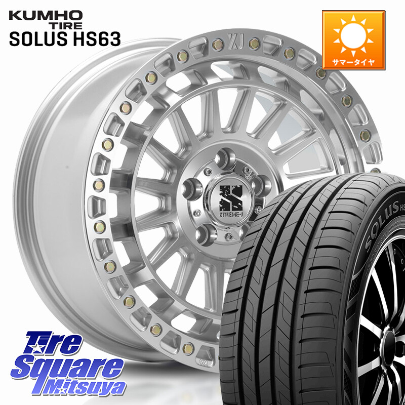 KUMHO SOLUS HS63 サマータイヤ 205/65R16MLJ XJ08 XTREME-J ホイール 16インチ 16X7.0J 35 5穴 114.3 ティアナ 日産|タイヤスクエアミツヤ