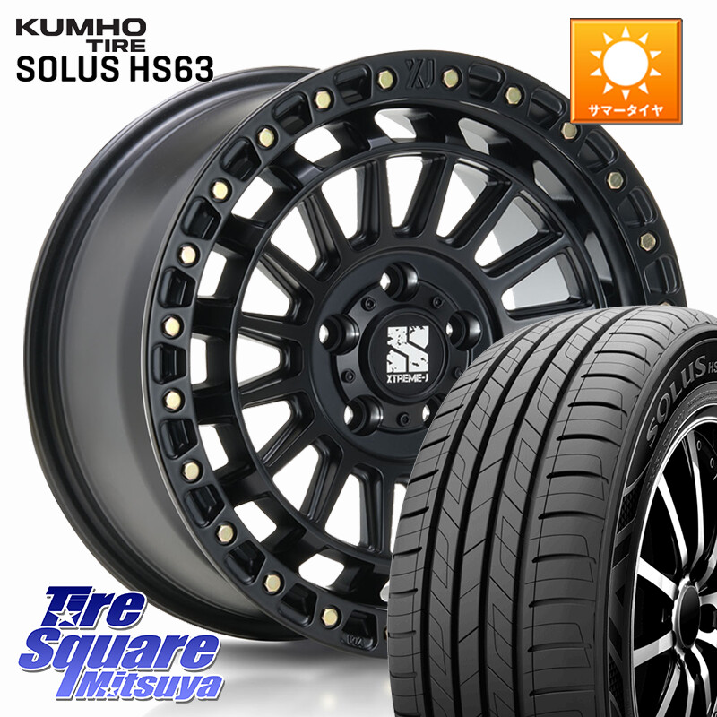 KUMHO SOLUS HS63 サマータイヤ 205/55R17MLJ XJ08 XTREME-J ホイール 17インチ 17X7.5J 42 5穴 114.3 RP6~8ステップワゴン|タイヤスクエアミツヤ
